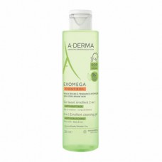 A-DERMA EXOMEGA CONTROL Очищающий гель 2-в-1 для тела и волос 200 мл