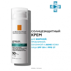LA ROCHE-POSAY ANTHELIOS СОЛНЦЕЗАЩИТНЫЙ КРЕМ ДЛЯ ЖИРНОЙ, ПРОБЛЕМНОЙ, СКЛОННОЙ К АКНЕ КОЖИ ЛИЦА SPF 50+/ PPD 27, 50 мл