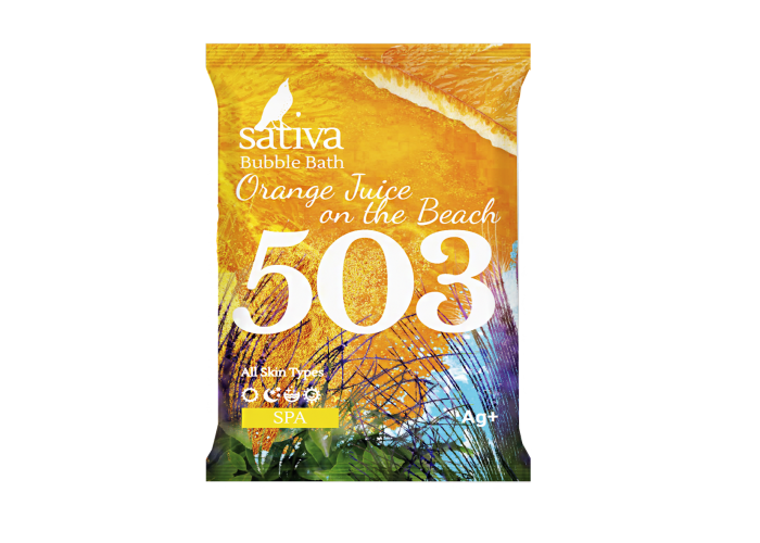 SATIVA SPA Пена для ванны «Апельсиновый фреш на пляже» №503, 15г