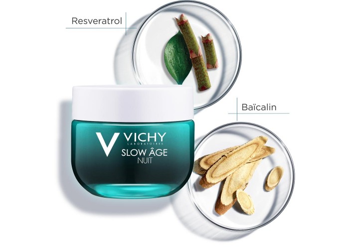 VICHY SLOW AGE Восстанавливающий ночной крем и маска для интенсивной оксигенации кожи, 50 мл