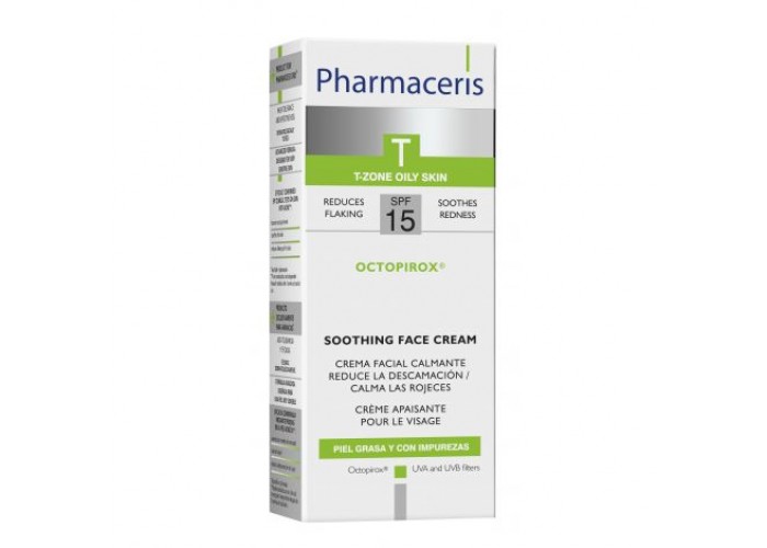 Pharmaceris T Успокаивающий крем для лица SPF15 Octopirox 30 мл