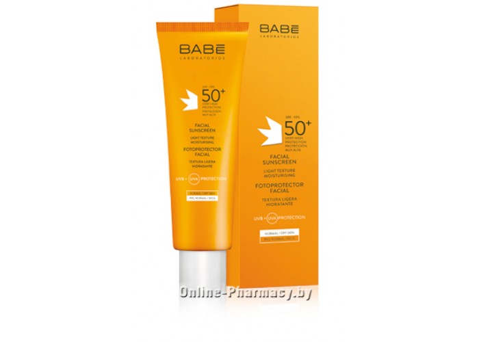 BABE Солнцезащитный крем для лица SPF 50+ с лёгкой текстурой